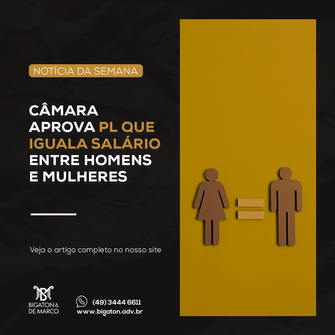 Read more about the article Câmara aprova PL que iguala salário entre homens e mulheres